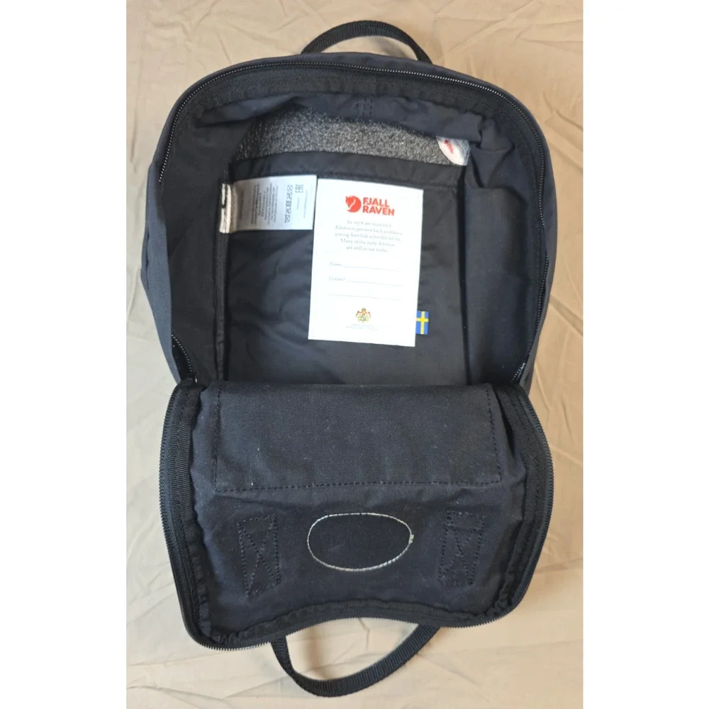 Fjallraven Kanken Mini Backpack Black Travel School EDC Festival Bag 23561